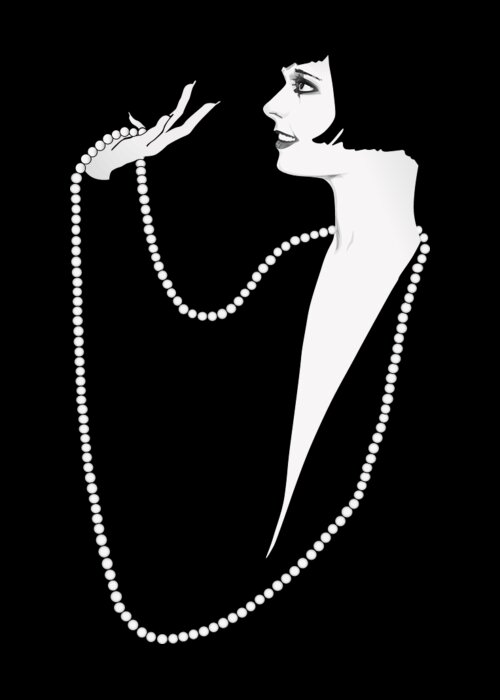 Louise Brooks Official Greeting Card featuring the digital art Louise Brooks by Louise Brooks