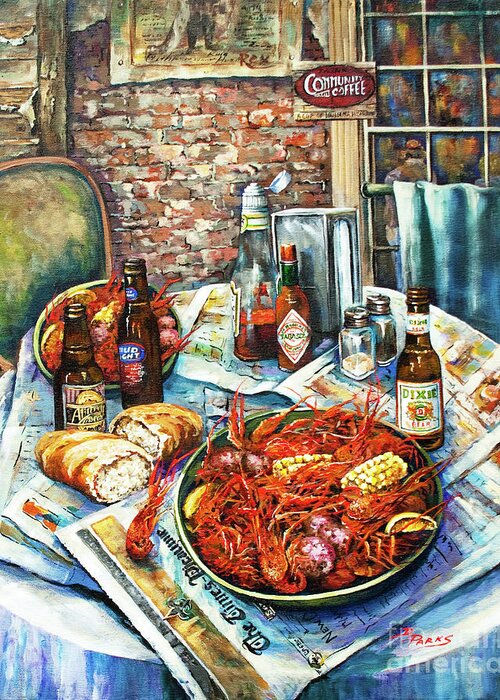 New Orleans Art Greeting Card featuring the painting Louisiana Saturday Night by Dianne Parks