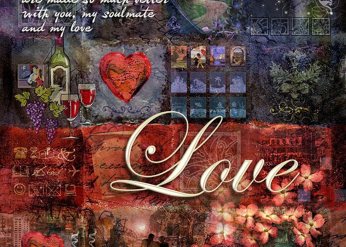 Heart Greeting Card featuring the digital art Love by Evie Cook