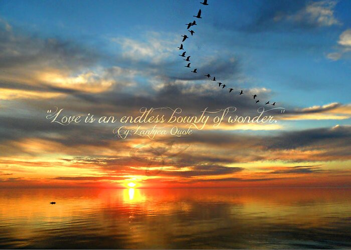 Cy Lantyca Greeting Card featuring the photograph Love Is Endless Wonder by Cyryn Fyrcyd