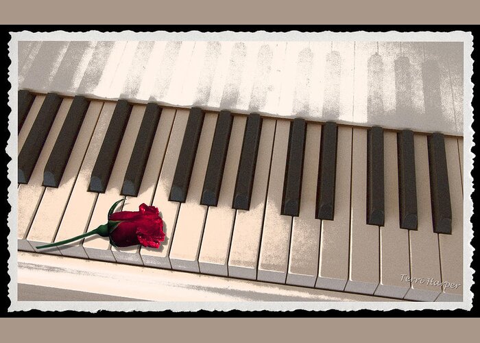Piano Greeting Card featuring the photograph Love Notes by Terri Harper