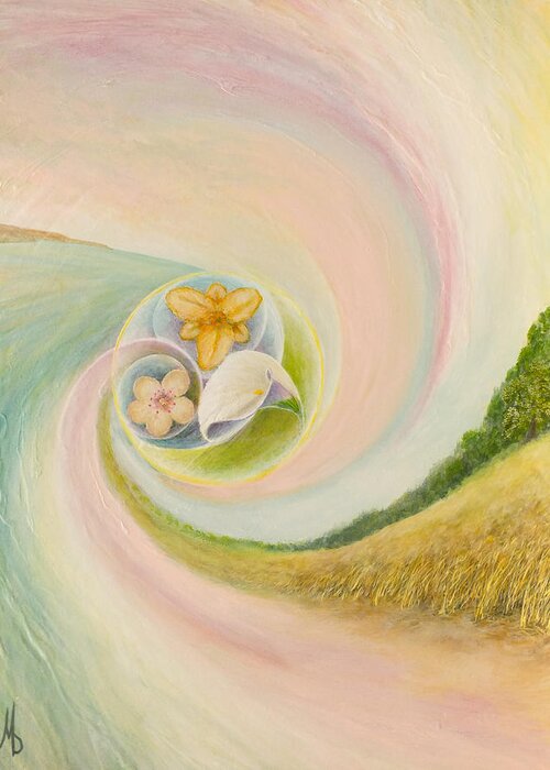 Love Story Greeting Card featuring the painting Love Story by Marc Dmytryshyn