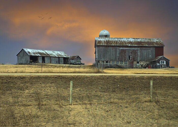 Barn Greeting Card featuring the photograph Love Those Old Barns by Judy Johnson