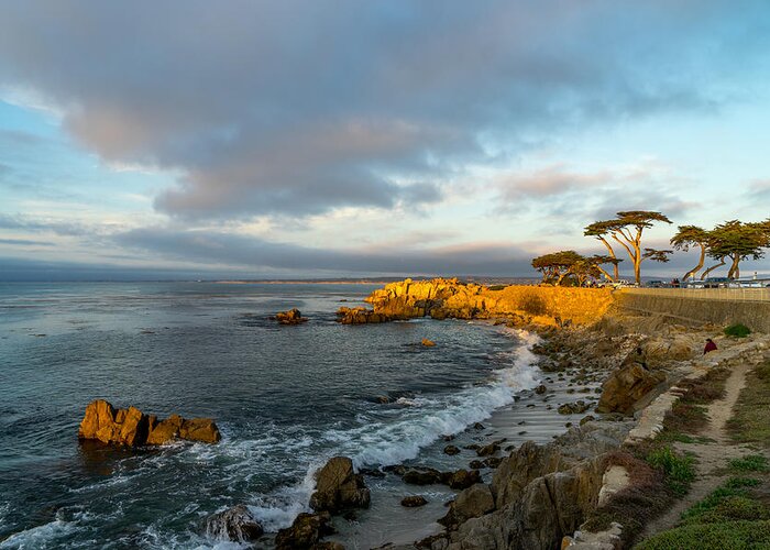 Seascape Greeting Card featuring the photograph Lover's Point by Derek Dean