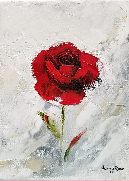 Rose Greeting Card featuring the painting Love's Avalanche by Judith Rhue