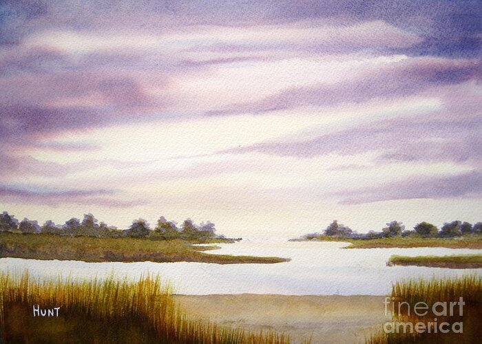 North Carolina Greeting Card featuring the painting Low Tide by Shirley Braithwaite Hunt