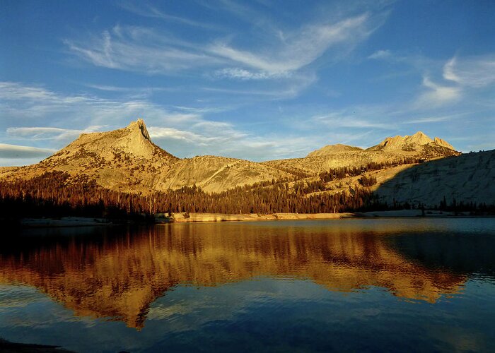 Lower Cathedral Lake Greeting Card featuring the photograph Lower Cathedral Lake Late Afternoon by Amelia Racca