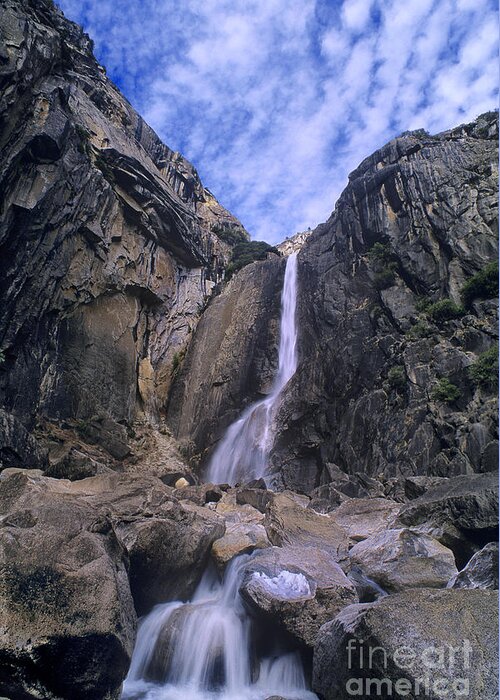 Dave Welling Greeting Card featuring the photograph Lower Falls Yosemite National Park California by Dave Welling