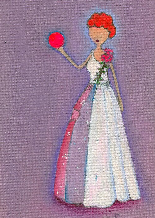Lucille Ball Greeting Card featuring the painting Lucy's Friendship Ball by Ricky Sencion