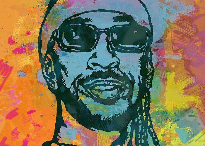 Christopher Brian chris Bridges (born September 11 Greeting Card featuring the drawing Ludacris Pop Stylised Art Poster by Kim Wang