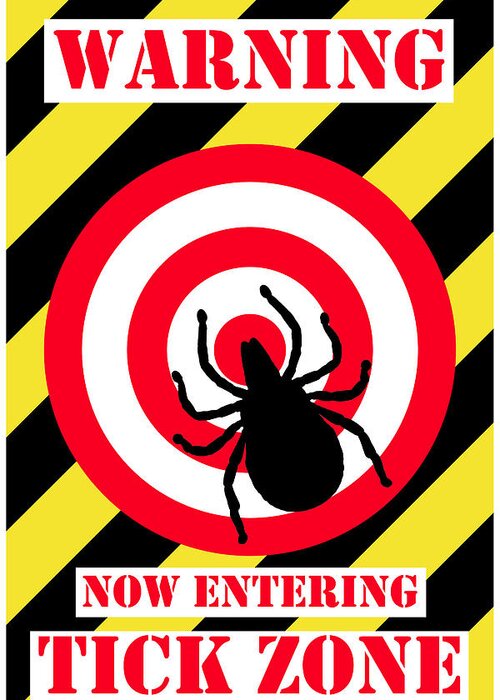 Richard Reeve Greeting Card featuring the digital art Lyme Disease - Tick Zone by Richard Reeve