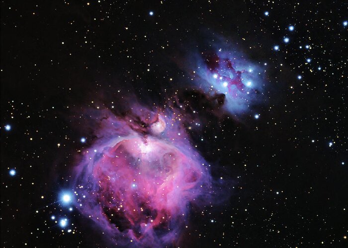 M42 Greeting Card featuring the photograph M42--The Great Nebula in Orion by Alan Vance Ley