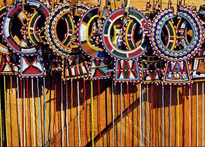 Africa Greeting Card featuring the photograph Maasai Wedding Necklaces by Michele Burgess