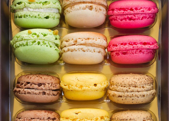 Macaron Greeting Card featuring the photograph Macaroons by Anastasy Yarmolovich