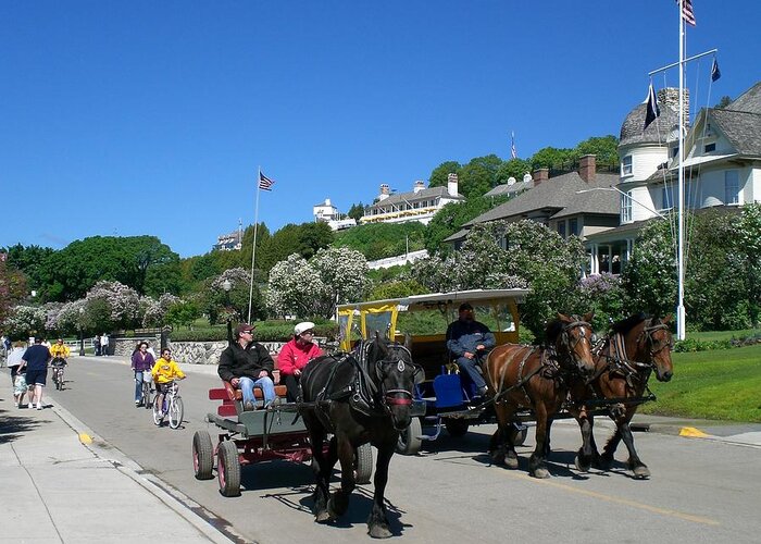 Mackinac Island Greeting Card featuring the photograph Mackinac Island at Lilac Time by Keith Stokes