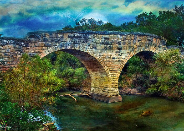 Abandoned Bridge Greeting Card featuring the photograph Magical Middle Of Nowhere Bridge by Anna Louise