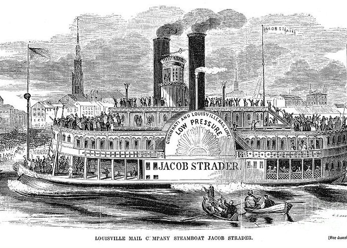 MAIL STEAMBOAT, 1854. /nThe Louisville Mail Company steamboat Jacob  Strader. Wood engraving, 1854 iPhone X Case by Granger - Granger Art on  Demand - Website