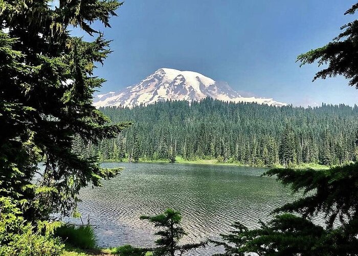 Mount Rainier Greeting Card featuring the photograph Majestic Mount Rainier by Bruce Bley