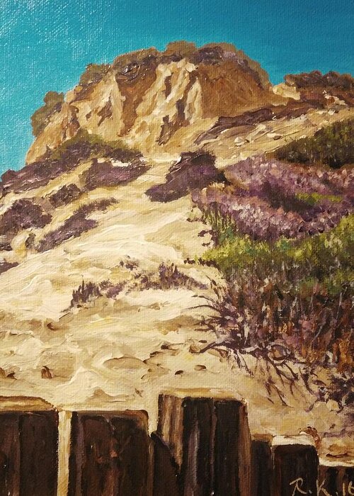  Greeting Card featuring the painting Majestic Rocks by Ray Khalife