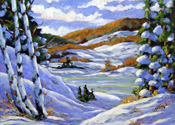 Art Greeting Card featuring the painting Majestic Winter by Richard T Pranke