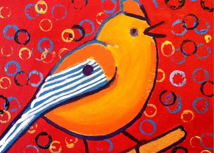 Birds Greeting Card featuring the painting Make a wish by Debra Bretton Robinson