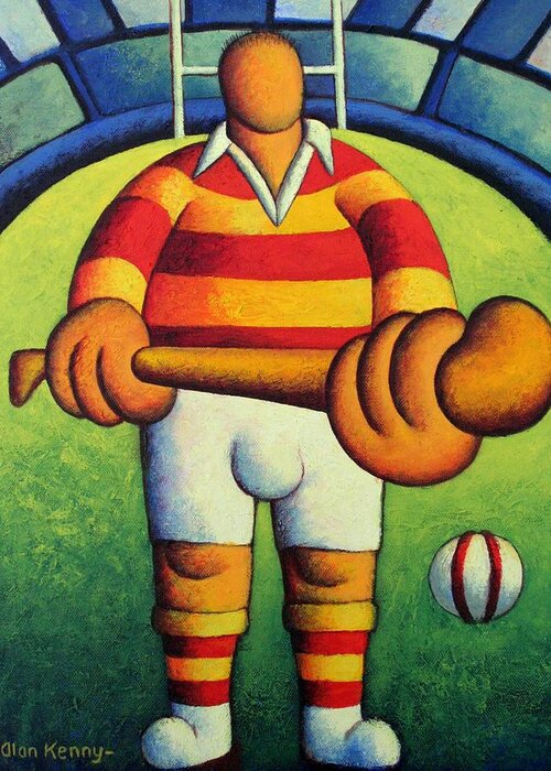 Hurler Greeting Card featuring the painting Make my day- The Hurler by Alan Kenny