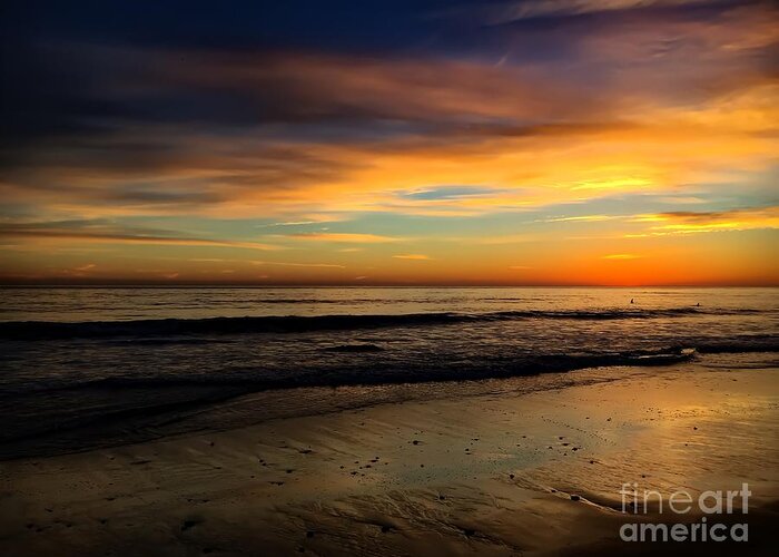 Landscape Greeting Card featuring the photograph Malibu Beach Sunset by Chris Tarpening