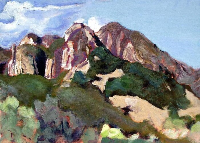 Landscape Greeting Card featuring the painting Malibu State Park by Richard Willson