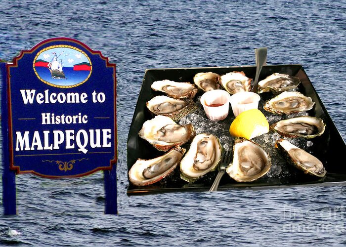 Malpeque Greeting Card featuring the photograph Malpeque Oyster Poster by Thomas Marchessault