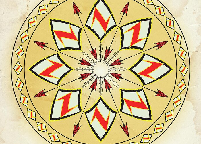 Mandala Greeting Card featuring the digital art Mandala No. 99 by Alan Bennington