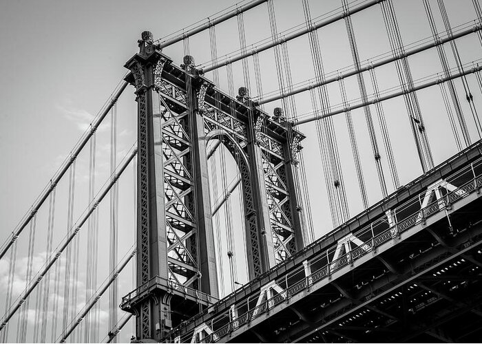 June 2016 Greeting Card featuring the photograph Manhattan Bridge by Frank Mari