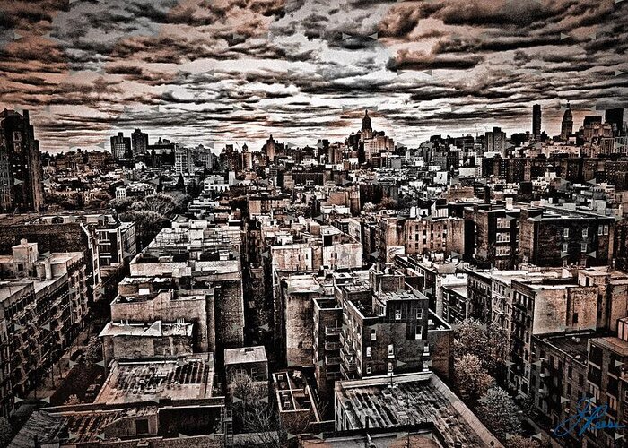 New York City Buildings Greeting Card featuring the photograph Manhattan Landscape by Joan Reese
