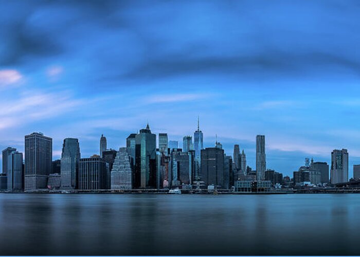 Architecture Greeting Card featuring the photograph Manhattan Skyline - New York - Cityscape photography by Giuseppe Milo