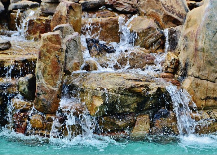 Water Greeting Card featuring the photograph Manmade Waterfall II by Eileen Brymer