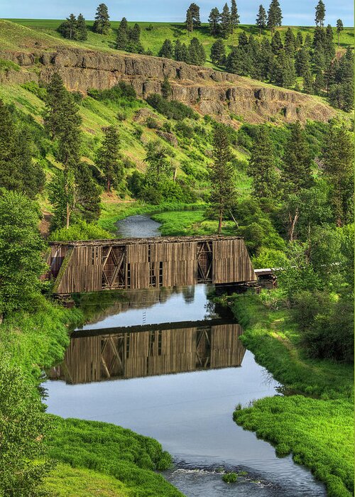 Palouse Greeting Card featuring the photograph Manning-Rye Bridge by Mark Kiver