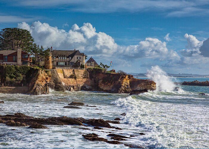 Mansion Greeting Card featuring the photograph Mansion On The Cliffs by Mimi Ditchie