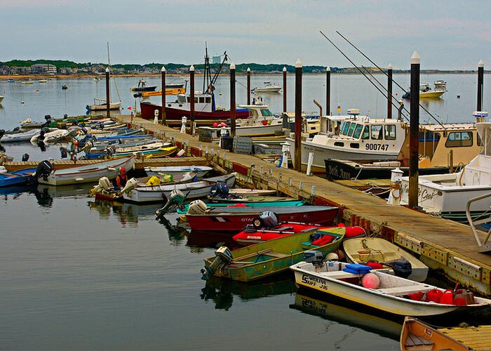 Cape Cod Greeting Card featuring the photograph Many Boats by Alison Belsan Horton