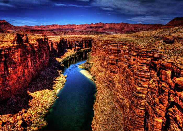 Arizona Greeting Card featuring the photograph Marble Canyon from the Navajo Bridge by Roger Passman