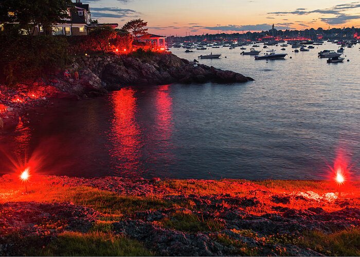 Marblehead Greeting Card featuring the photograph Marblehead Harbor Illumination 2017 Chandler Hovey by Toby McGuire
