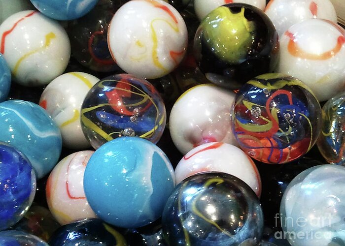 Marbles Greeting Card featuring the photograph Marbles by Leara Nicole Morris-Clark