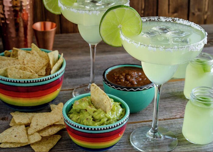 Adult Beverage Greeting Card featuring the photograph Margarita Party by Teri Virbickis