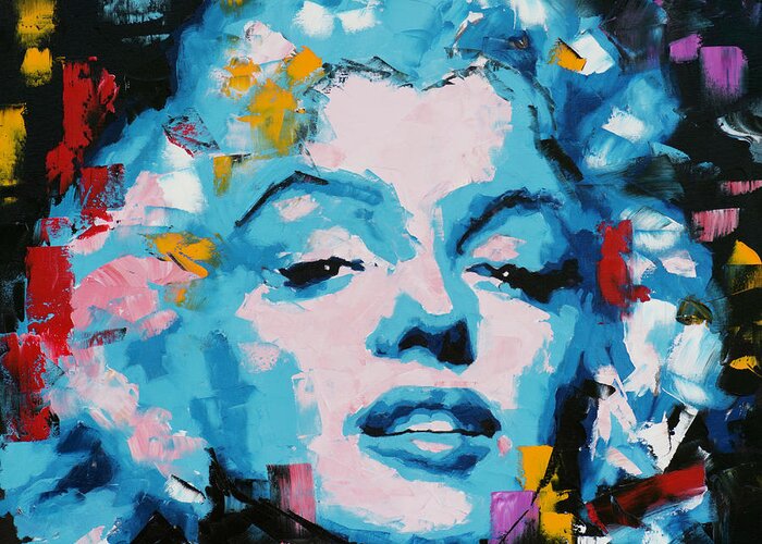 Marilyn Monroe Greeting Card featuring the painting Marilyn Monroe by Richard Day