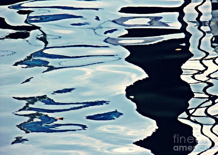 Reflection Greeting Card featuring the photograph Marina Abstract 14 by Sarah Loft