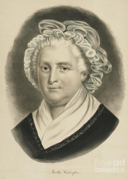 Martha Washington Greeting Card featuring the painting Martha Washington by Currier and Ives