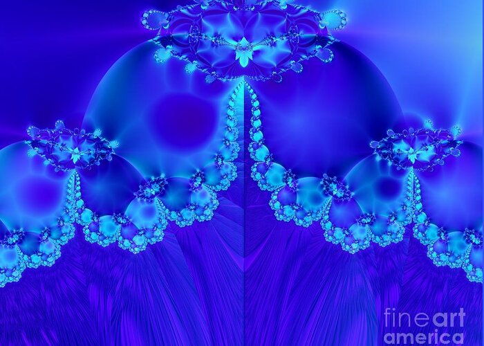 Blessed Mother Greeting Card featuring the digital art Marys Veil Fractal 60 by Rose Santuci-Sofranko