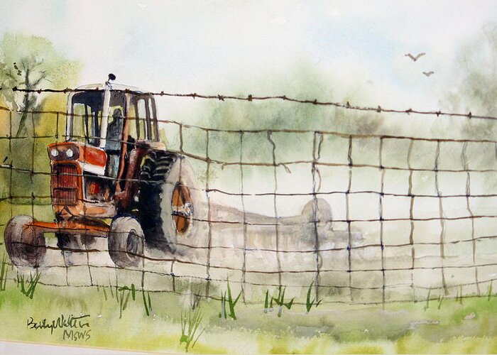 Farming Greeting Card featuring the painting Massy Ferguson by Bobby Walters