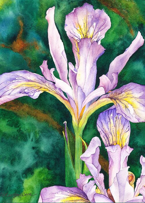 Watercolor Greeting Card featuring the painting May Day by Casey Rasmussen White