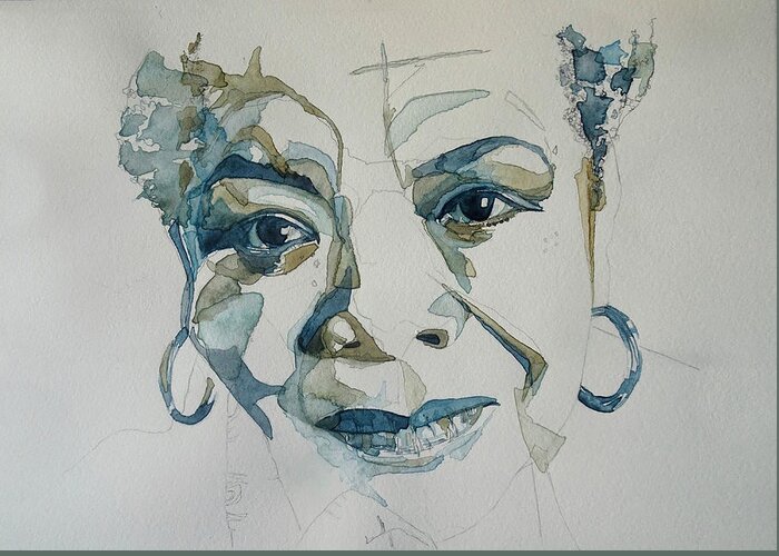 Maya Angelou Greeting Card featuring the painting Maya Angelou by Paul Lovering