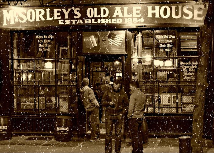 Mcsorley's Old Ale House Greeting Card featuring the photograph McSorley's Old Ale House by Randy Aveille