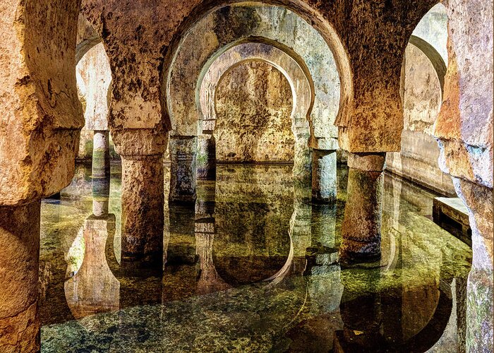 Cistern Greeting Card featuring the photograph Medieval Cistern in Caceres 03 by Weston Westmoreland